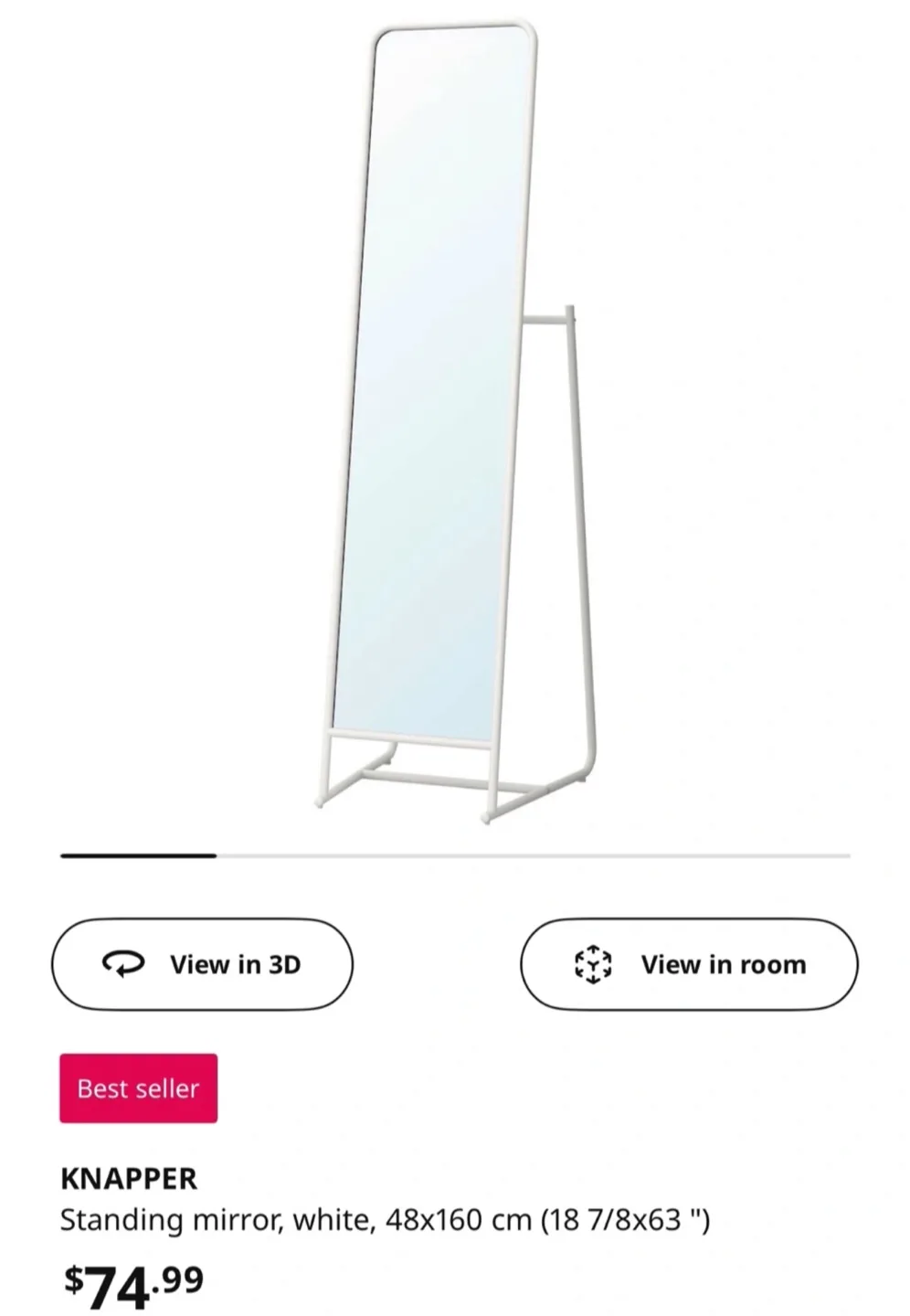 IKEA Standing Mirror image indicator(2)
