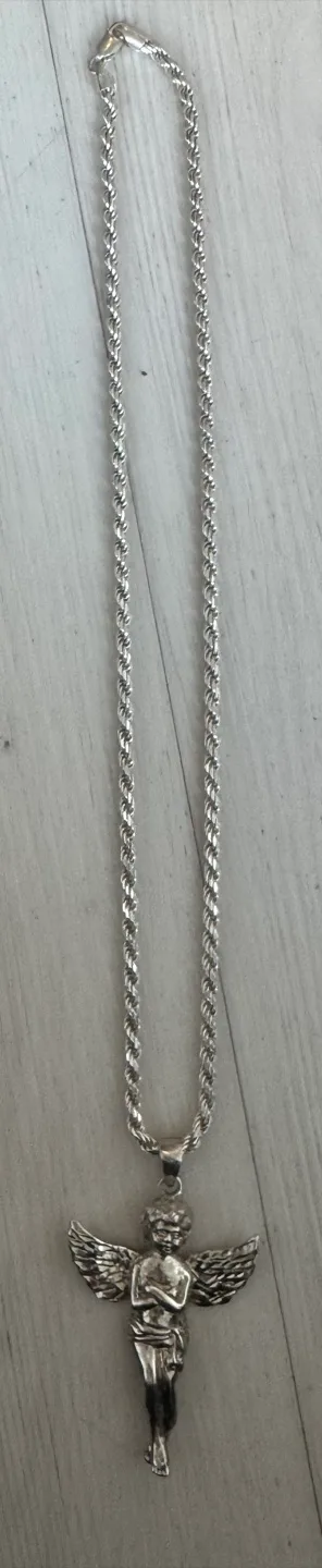925 Silver Angel Pendant and chain thumbnail