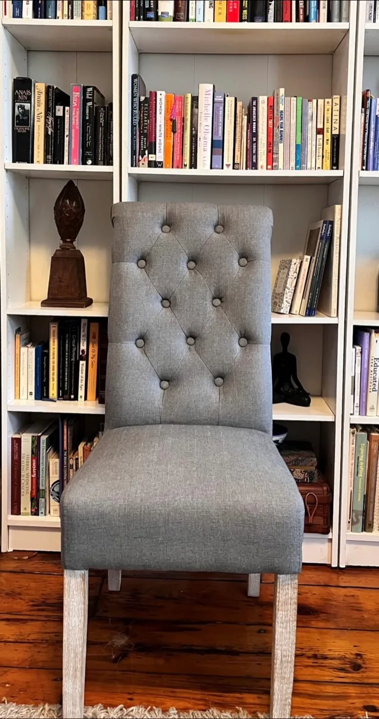 Upholstered Dining Chair, Gray thumbnail