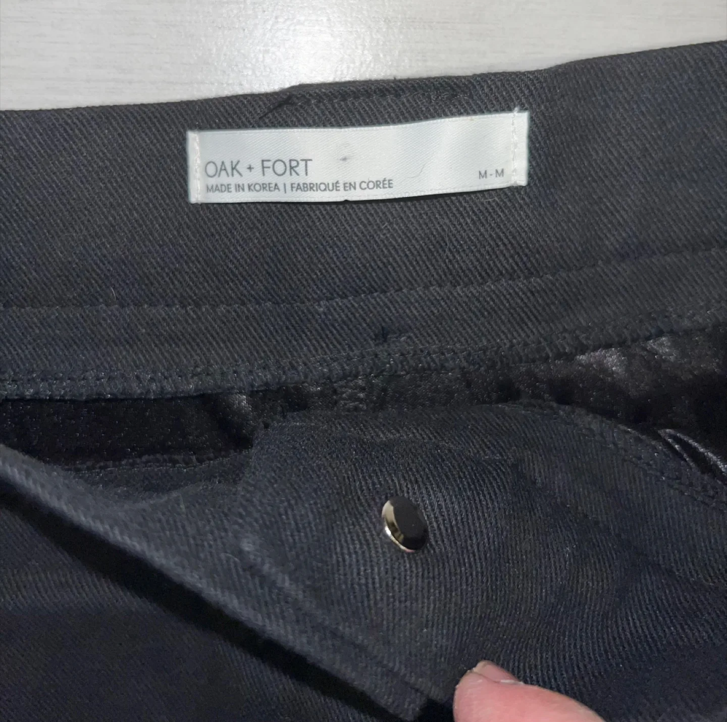 Oak + Fort Black Mini Skirt - Size M image indicator(3)