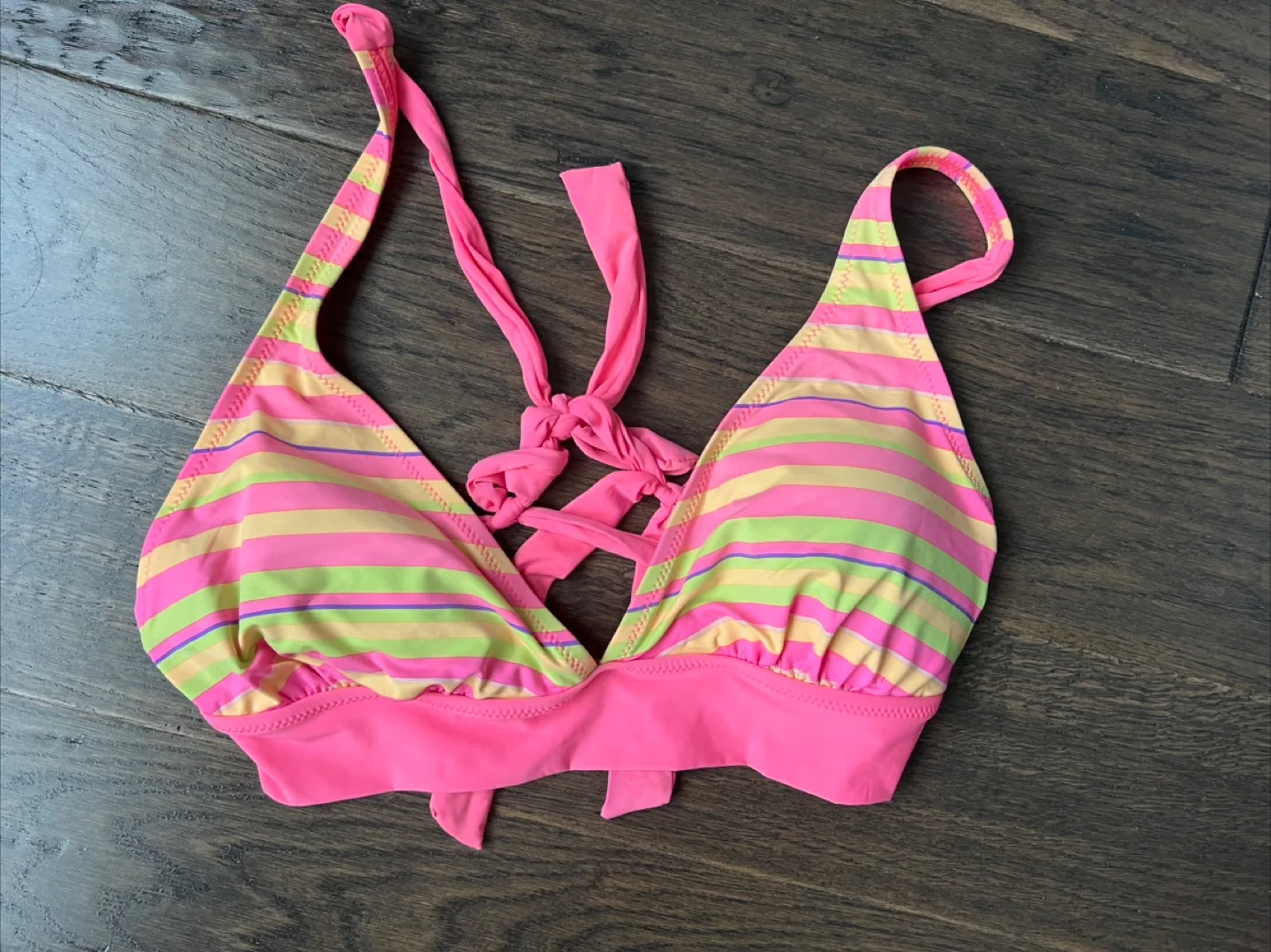 Striped Halter Bikini Top thumbnail