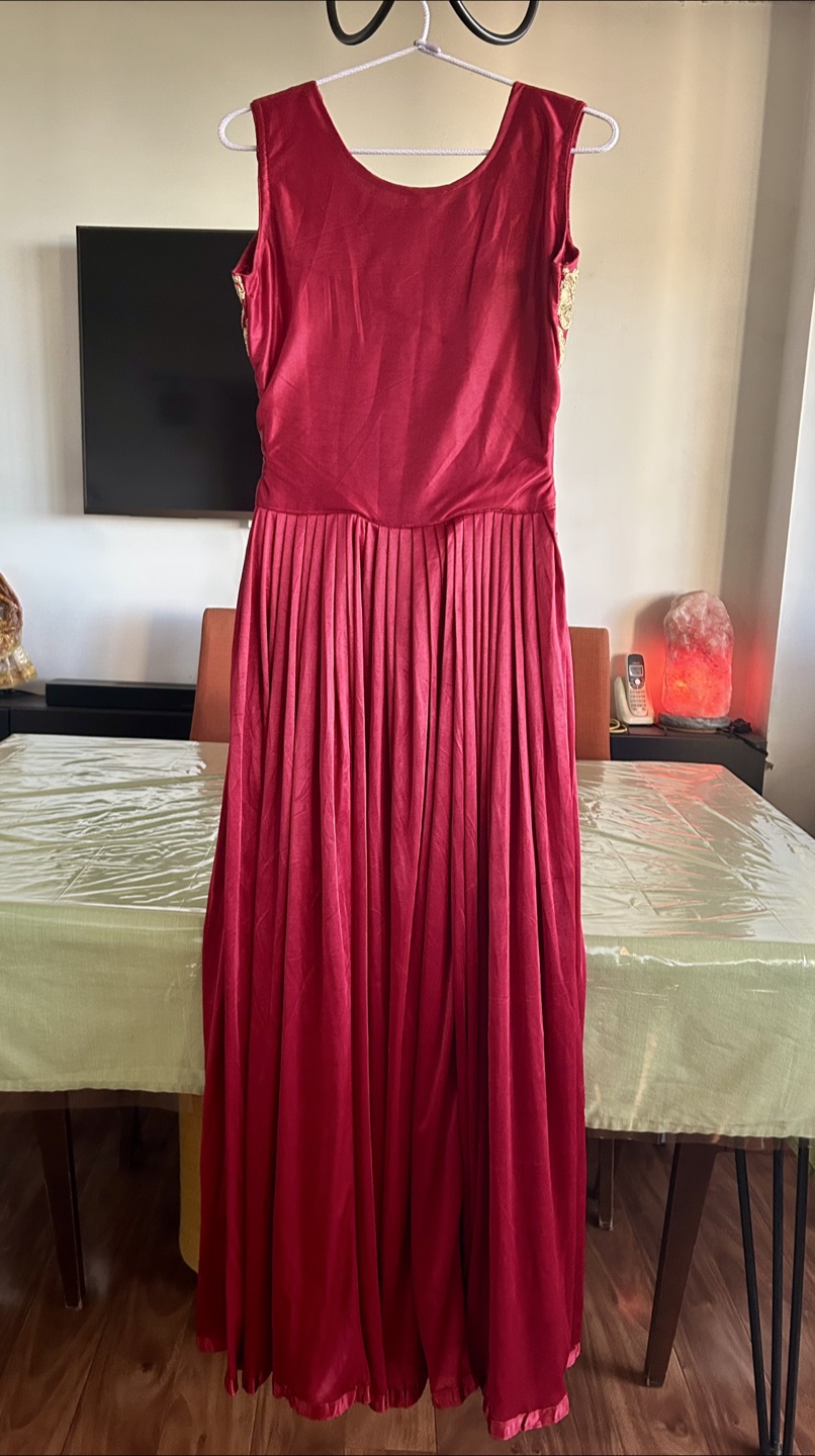Red & Gold Embellished Dress