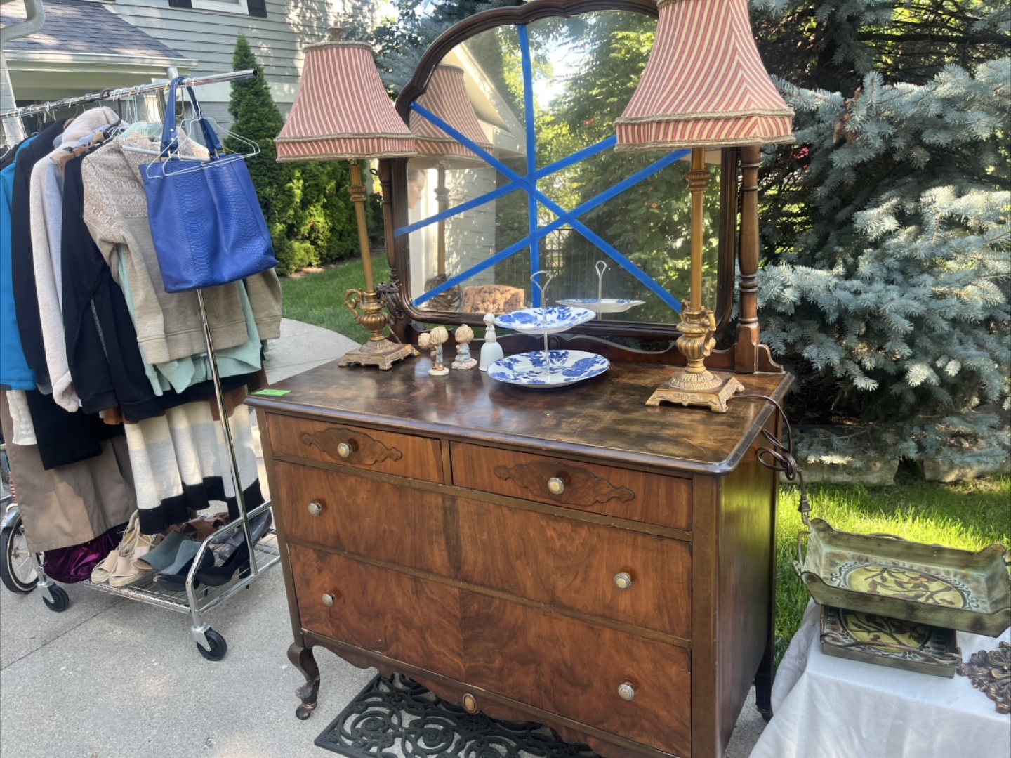 Vintage dresser with mirror