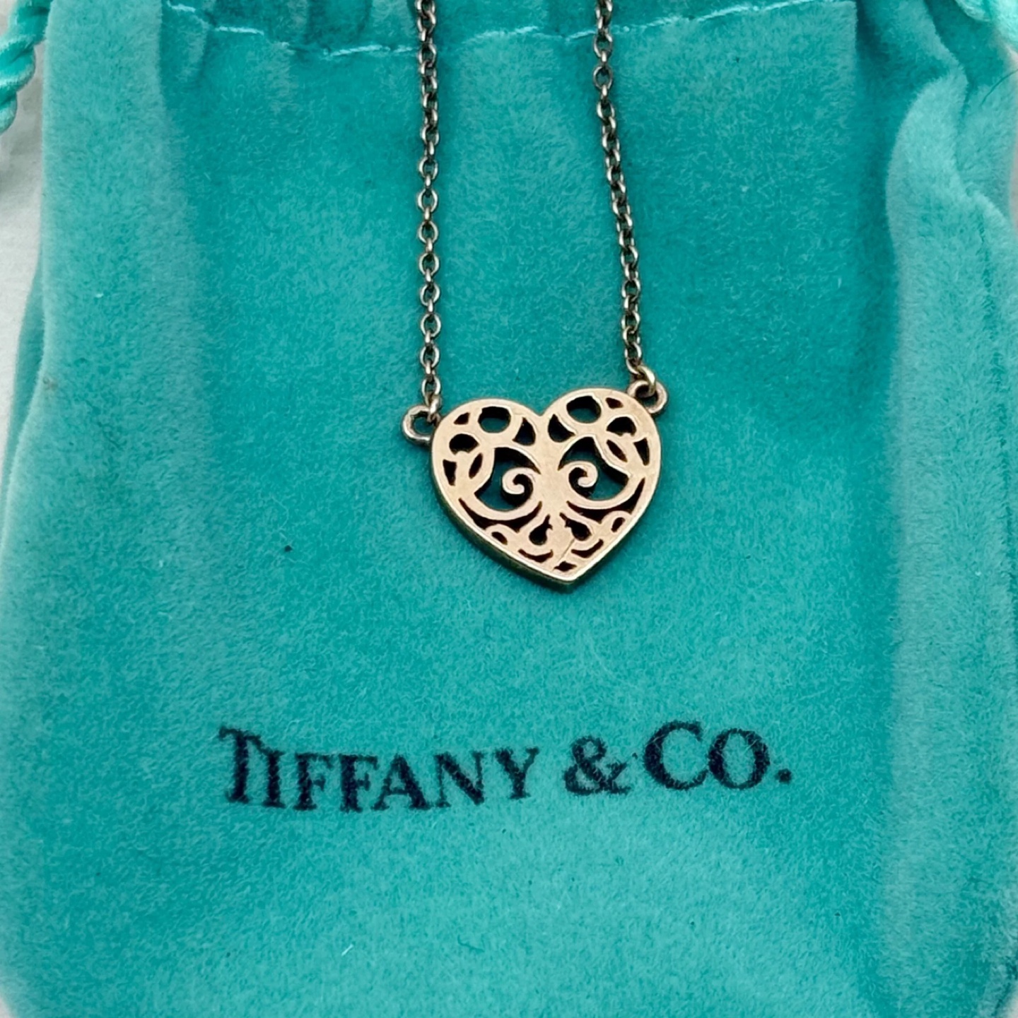 Rare Tiffany & Co Enchant Heart Rubedo Pendant Necklace - GM1110