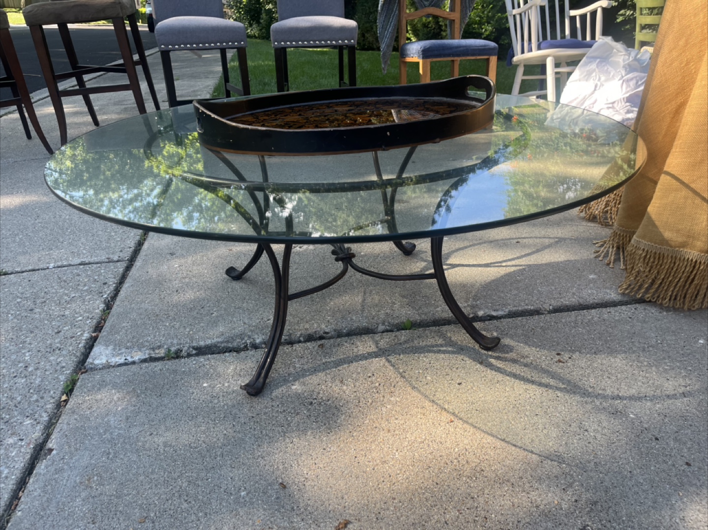 Glass top coffee table - photo 2