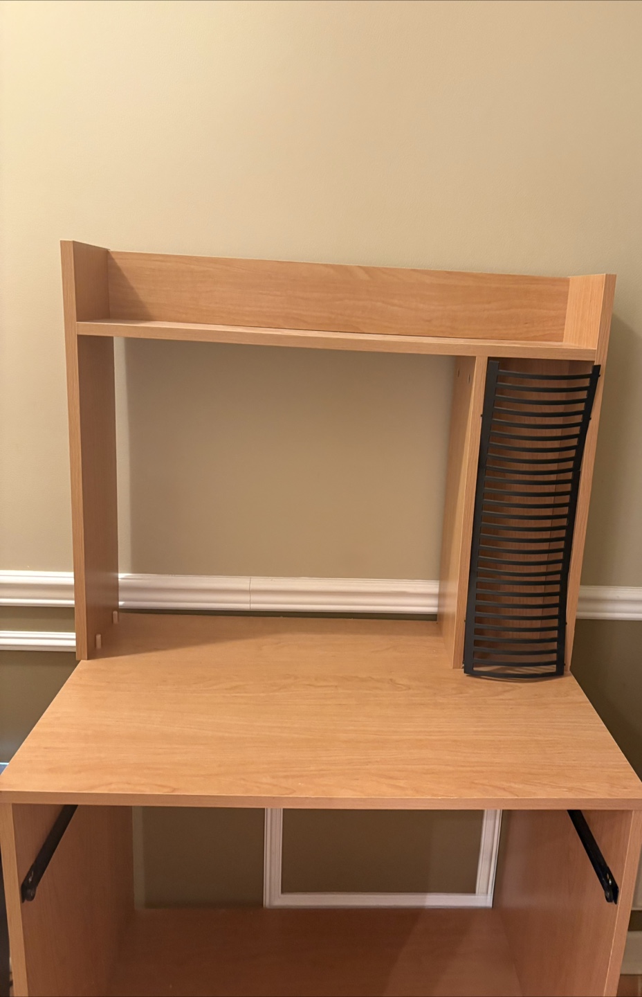 Light wood computer desk