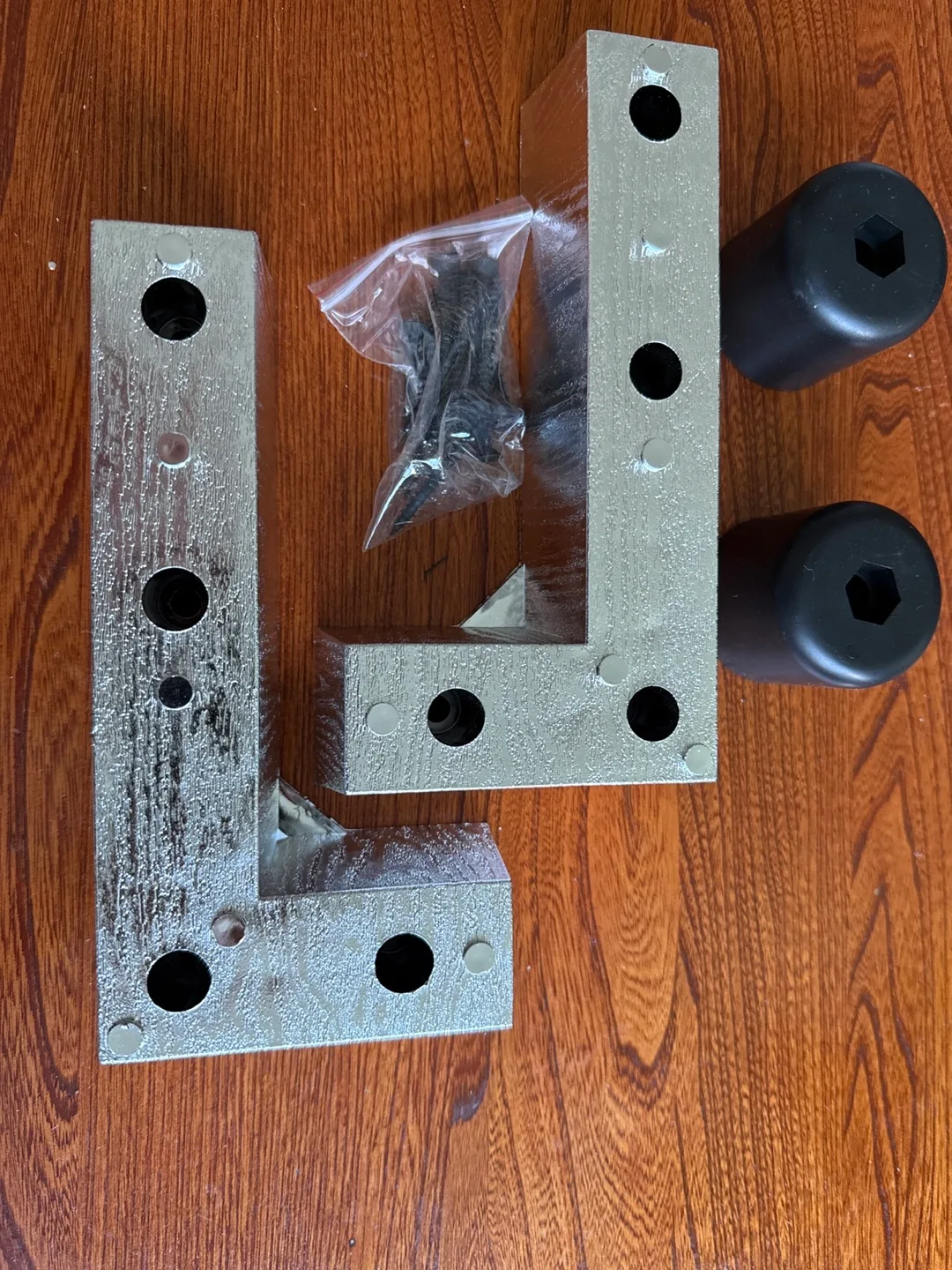 Furniture Leg Set - Black & Silver thumbnail