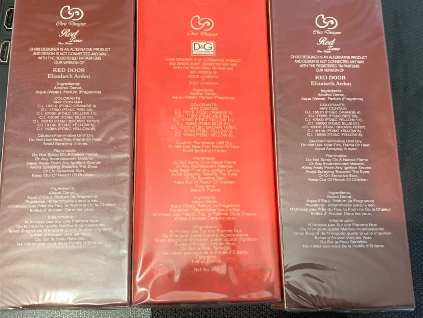 3 bottles of  Red Zone & D&G Pour Femme Perfume image indicator(2)