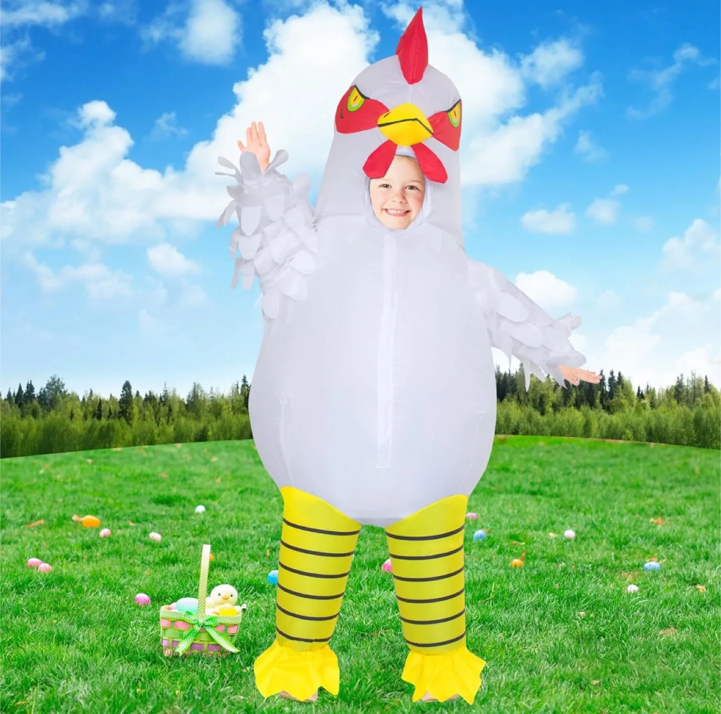 Inflatable Chicken Costume - Includes Fan & Storage Bag thumbnail