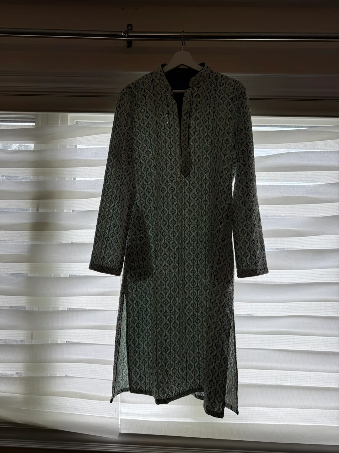 Patterned Long Sleeve Tunic Dress thumbnail