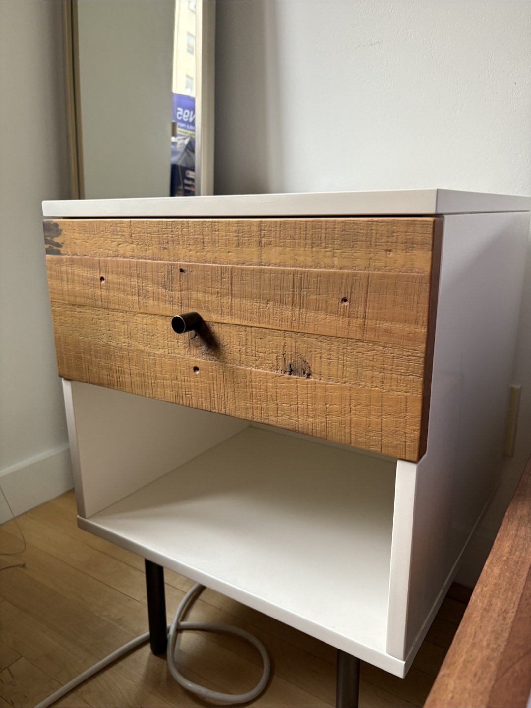 West Elm Wood & White Lacquer Nightstand - FREE or BEST OFFER - photo 4