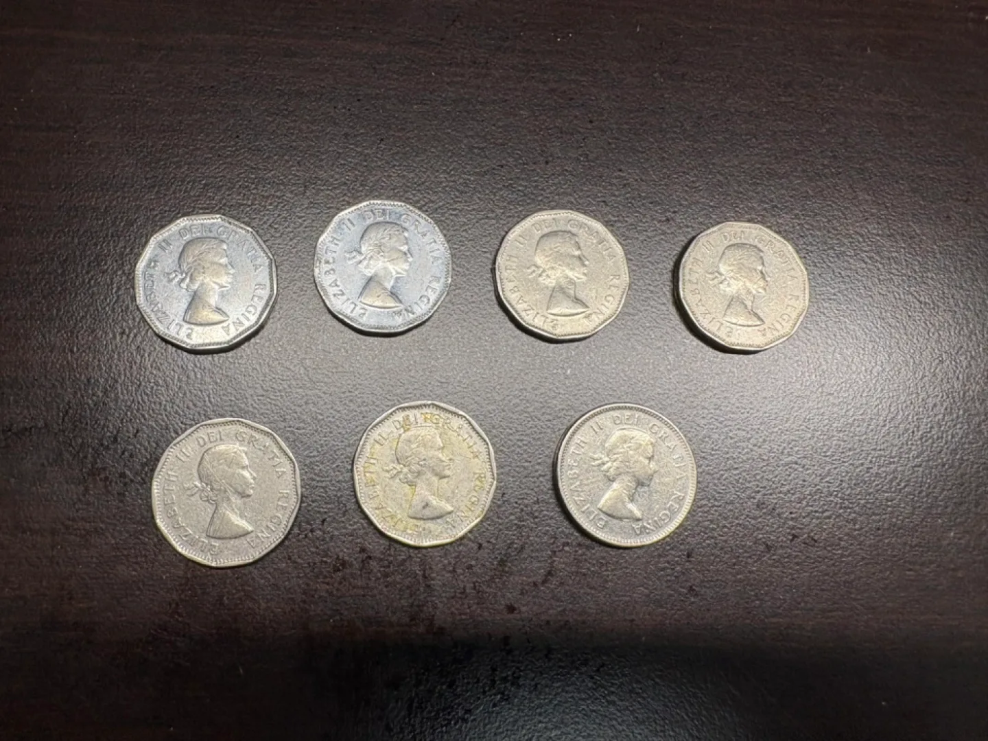 Vintage Canadian 5 Cent Coins - 1954, 1958, 1960, 1962, 1964 image indicator(2)