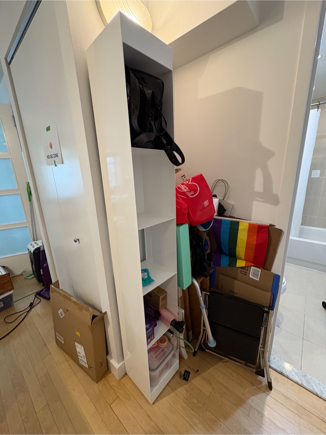 CB2 White Metal Slim Bookcase / Shelf Unit - FREE or BEST OFFER - photo 3