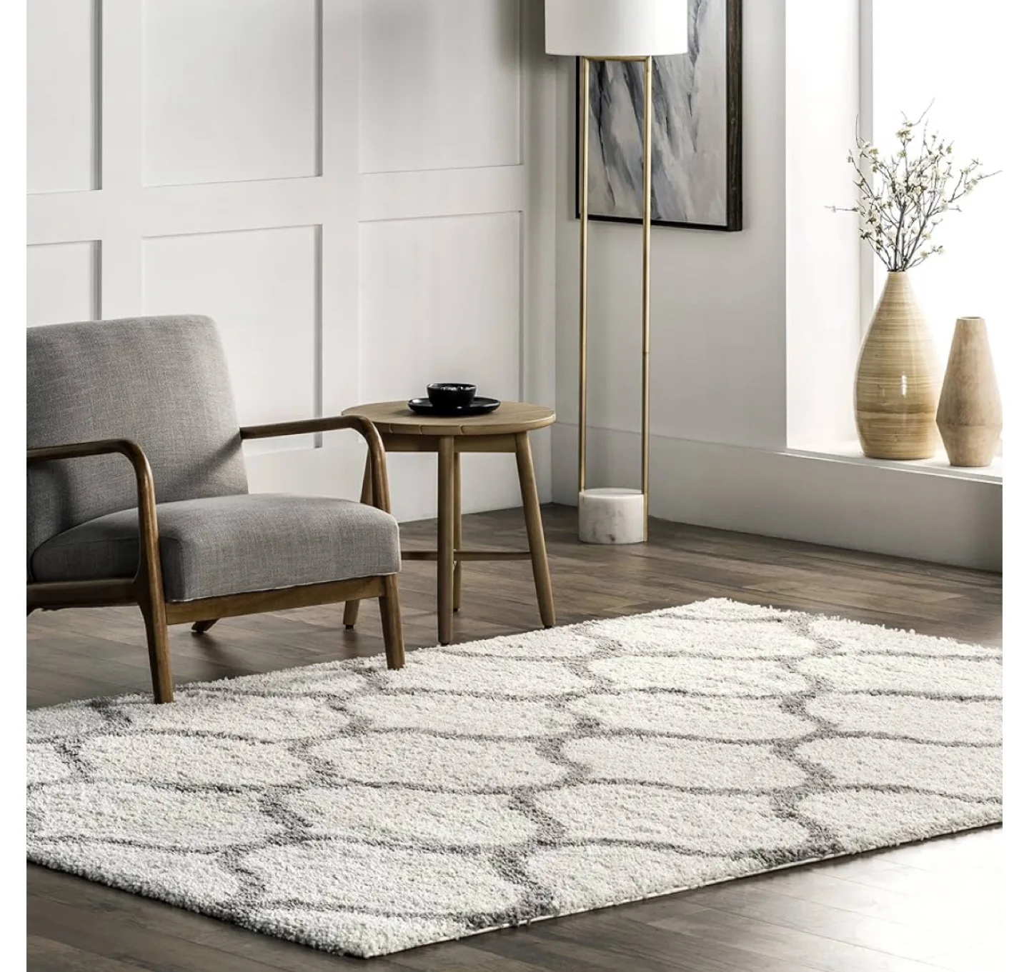 Ivory Shag Area Rug, size: 200x150 cm thumbnail
