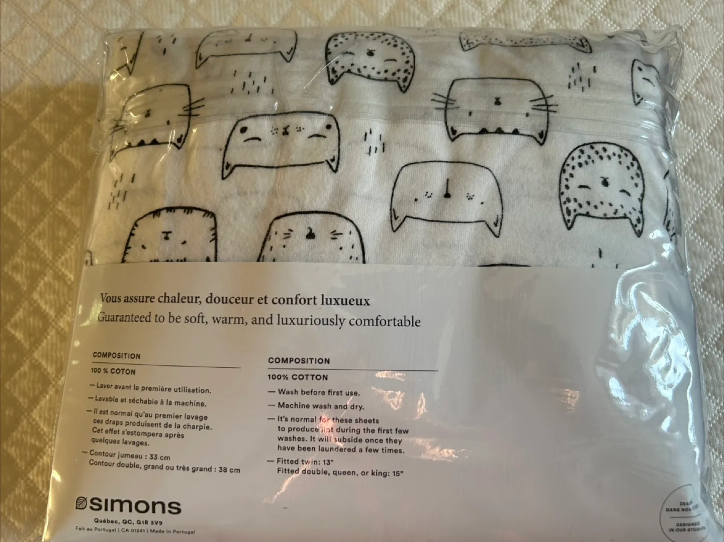 Sleeping Bag and Double Fitted Sheet Set - Cats image indicator(6)