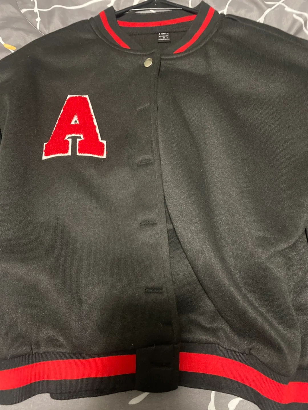 Shein Black Varsity Jacket (size S  4) thumbnail