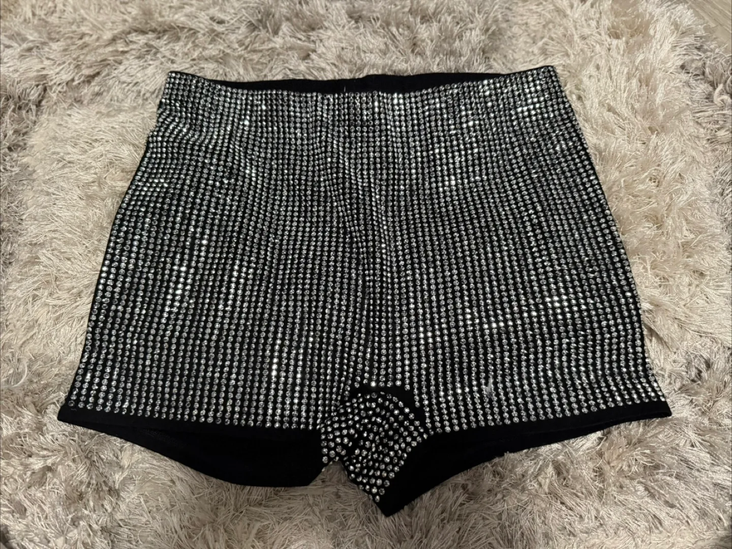 Bein Dance Black Rhinestone Shorts - Size S thumbnail