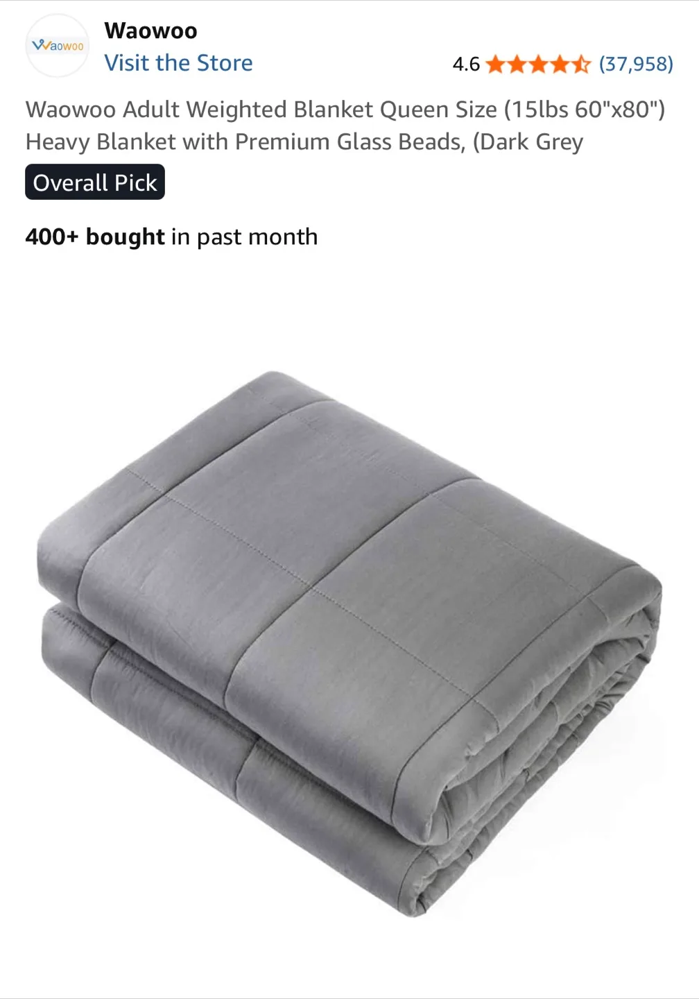 Adult Weighted Blanket Queen Size (15lbs, 60"x80") - New image indicator(2)