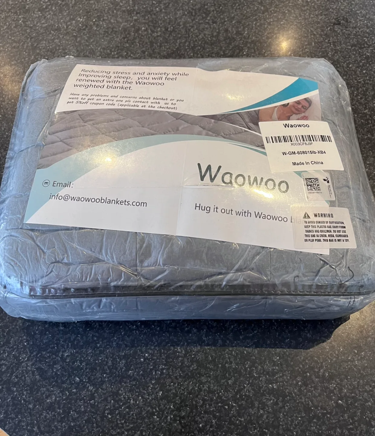 Adult Weighted Blanket Queen Size (15lbs, 60"x80") - New thumbnail