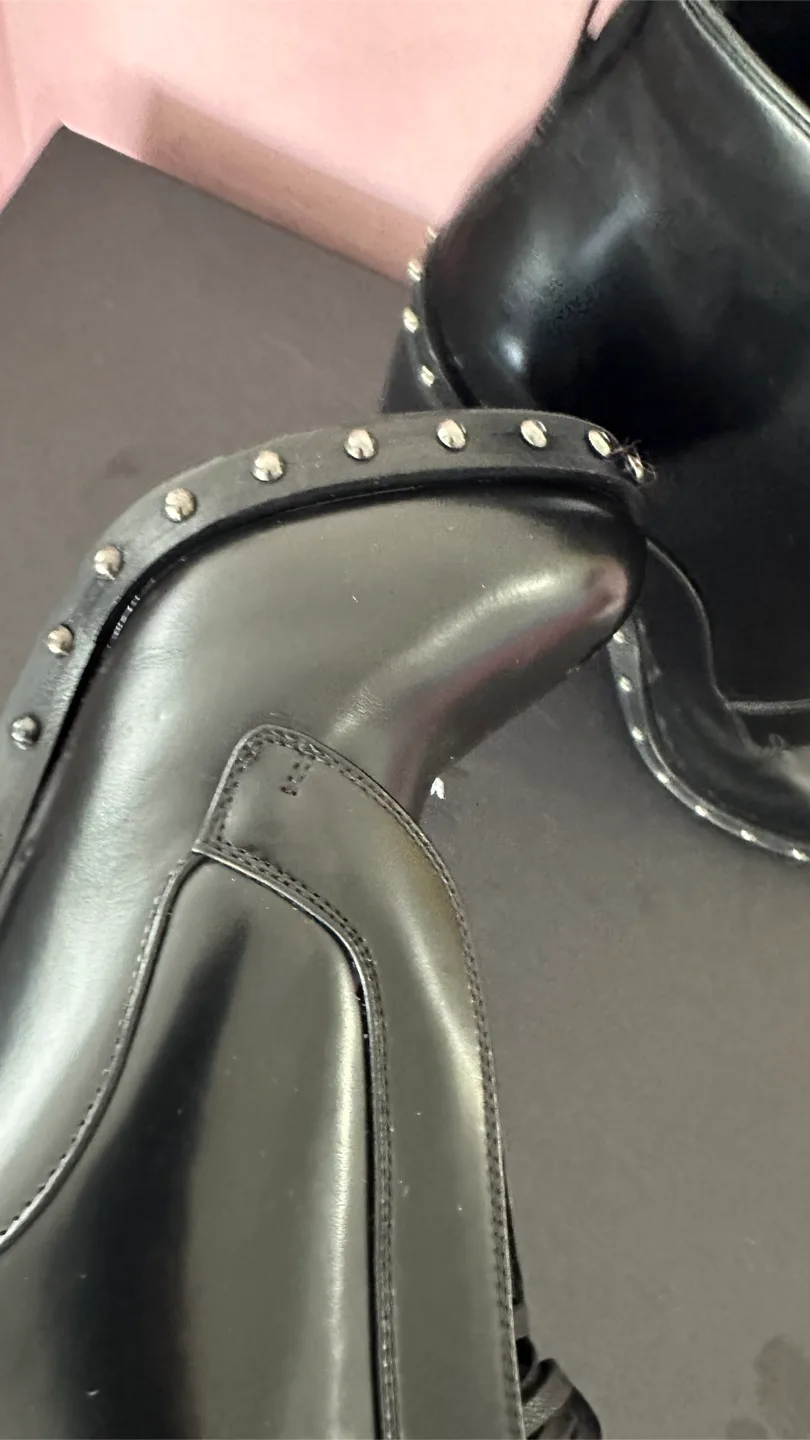 Dolce & Gabbana Leather Studded Boots - Size 37 image indicator(4)