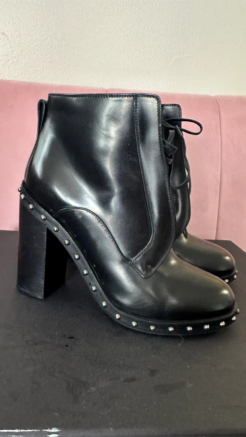 Dolce & Gabbana Leather Studded Boots - Size 37 image indicator(2)