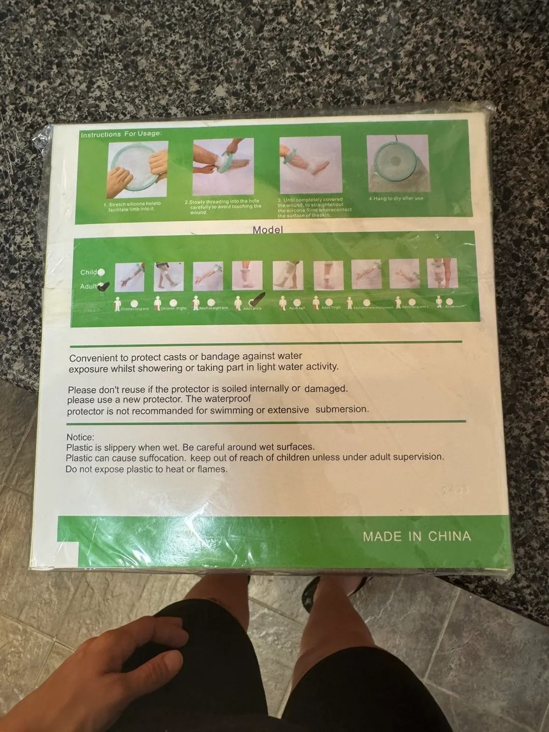 Waterproof Cast/Bandage Protector image indicator(2)