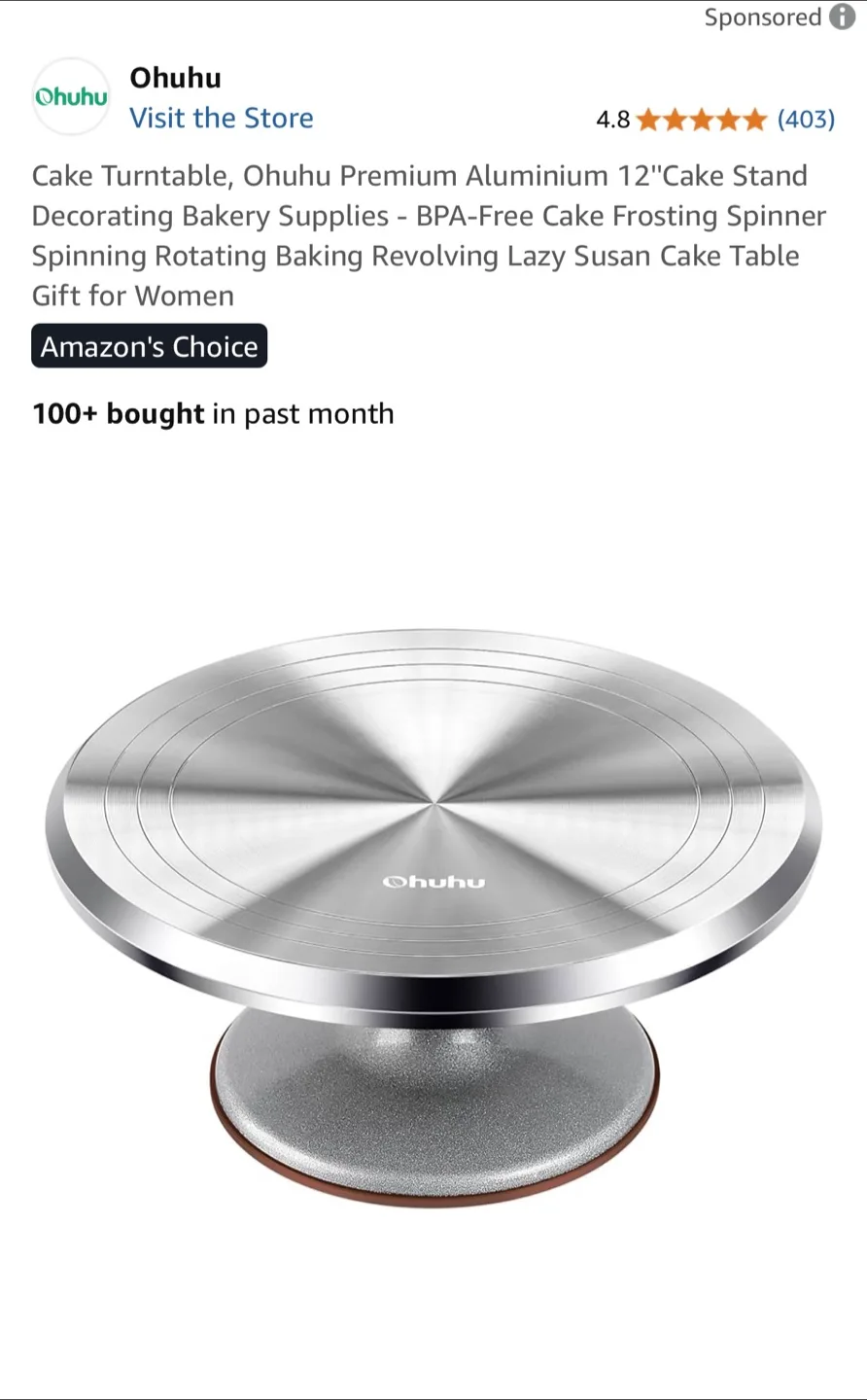 12" Cake Decorating Turntable image indicator(2)