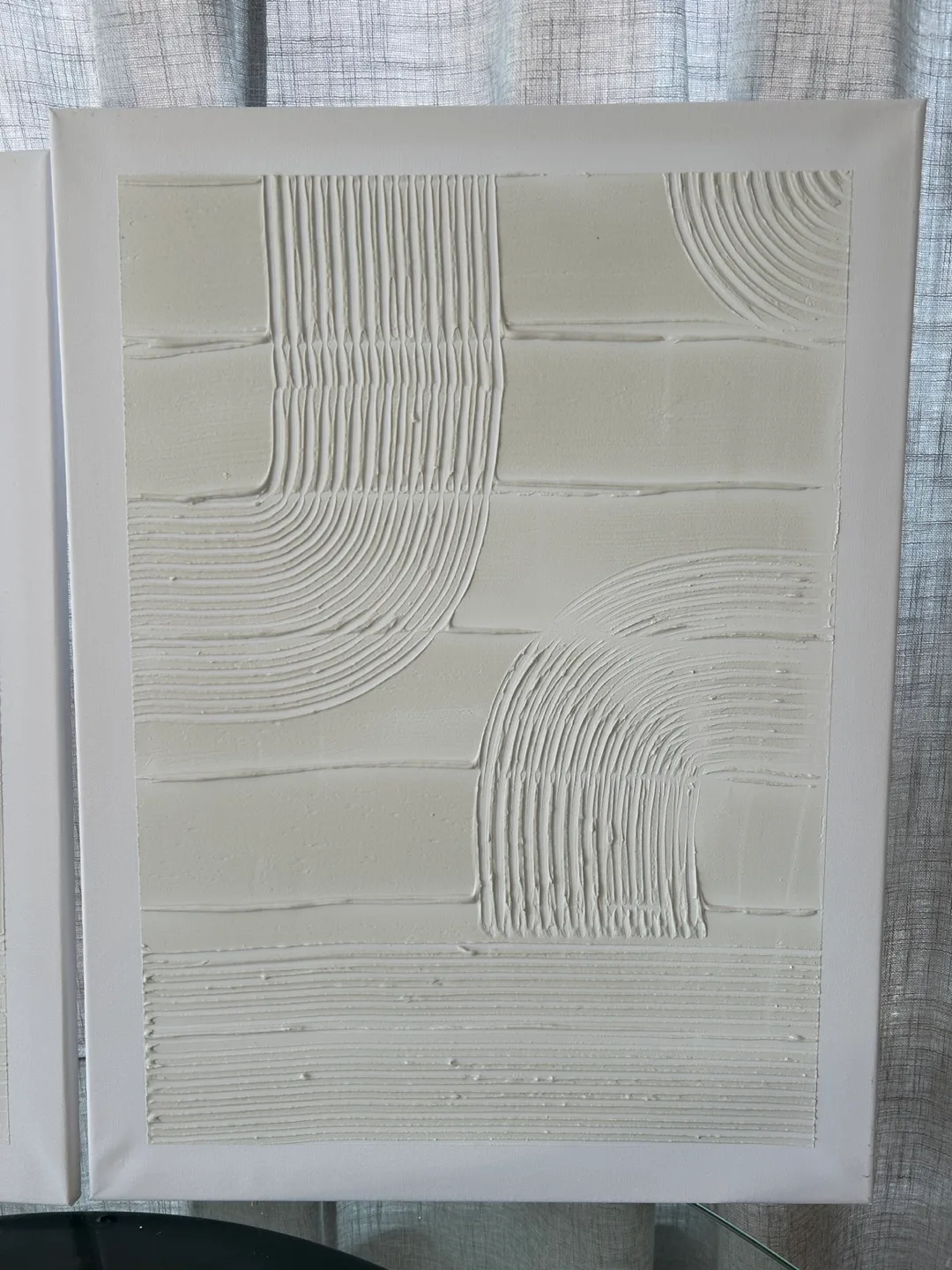 Textured White Canvas Art - Set of 2 image indicator(3)