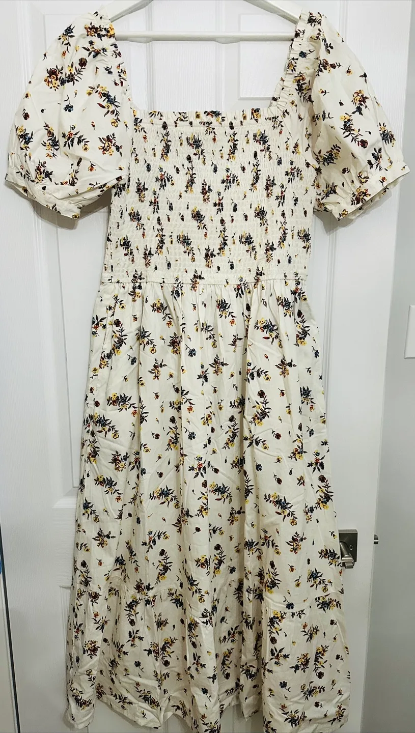 Japna Floral Smocked maxi Dress thumbnail