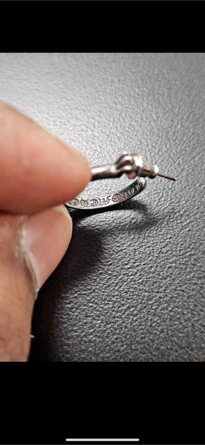 Chrome Hearts Cross Hoop Earrings image indicator(2)