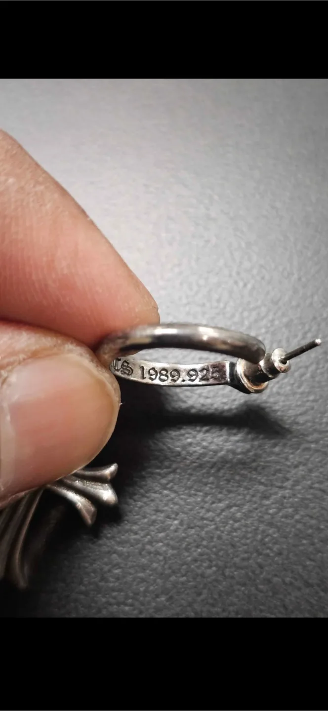 Chrome Hearts Cross Hoop Earrings image indicator(3)