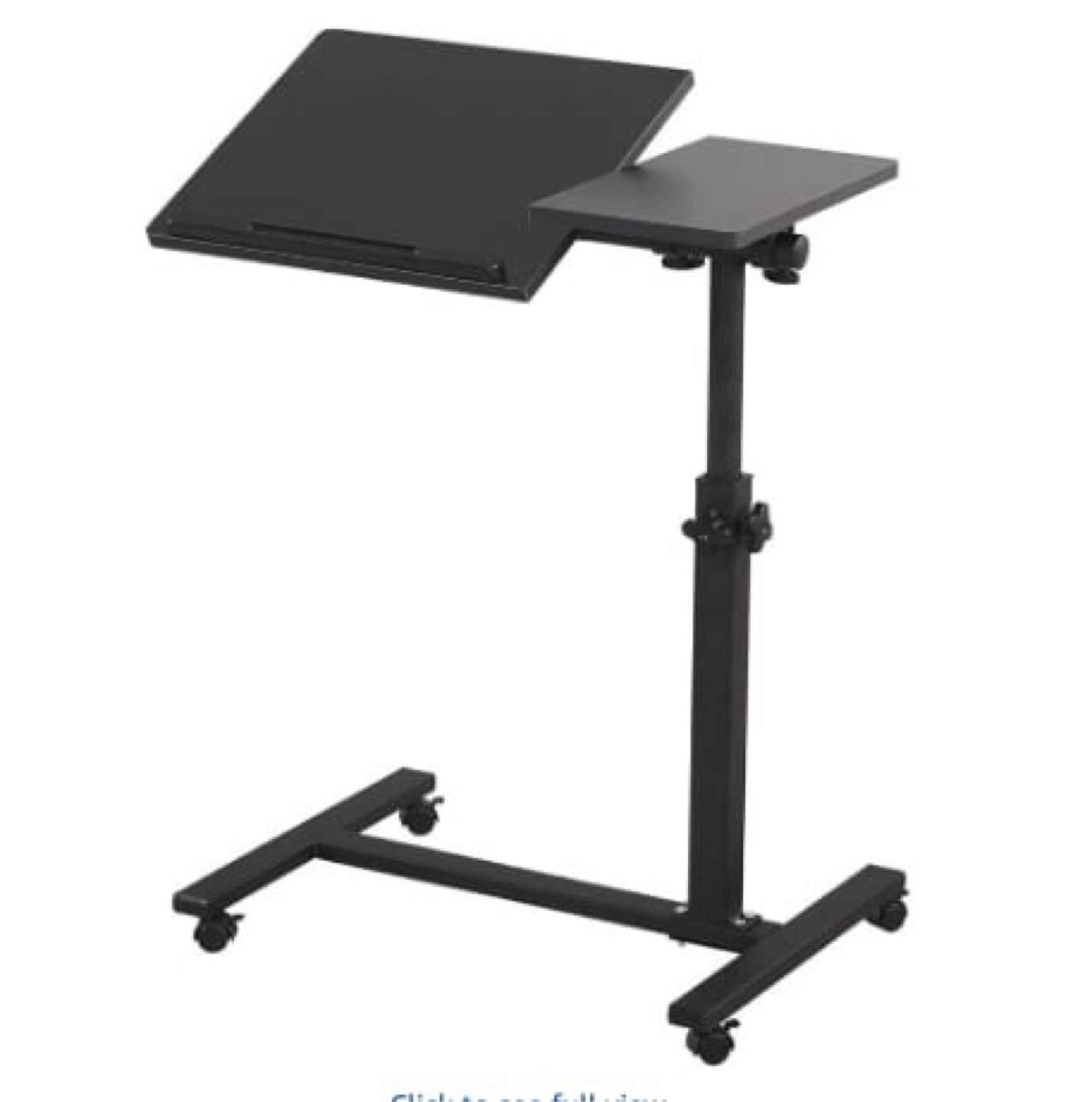 Adjustable Height Rolling Laptop Desk - Black