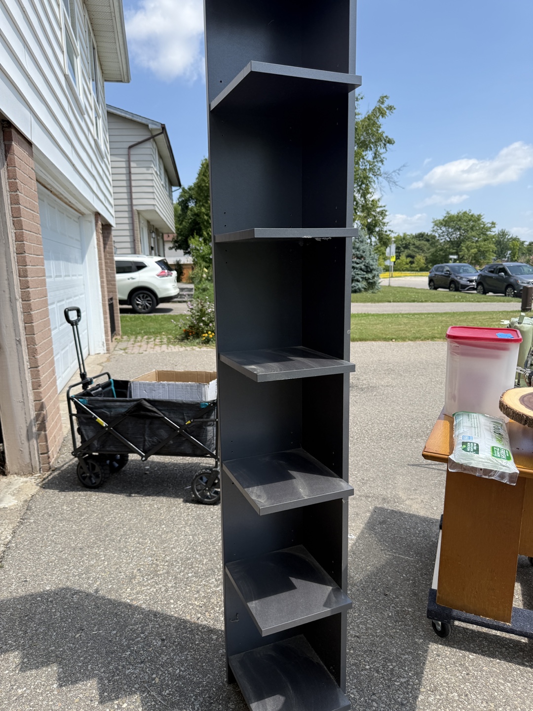 Grey Standing Shelf Unit