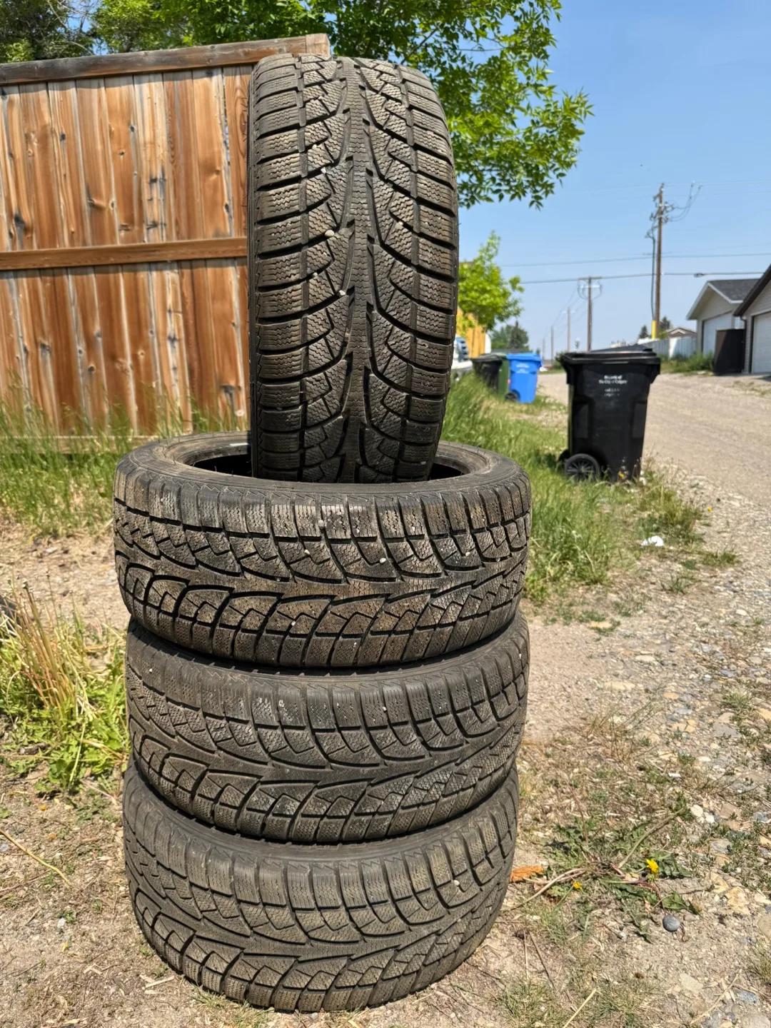 225/45R17 four winter tires no rims thumbnail