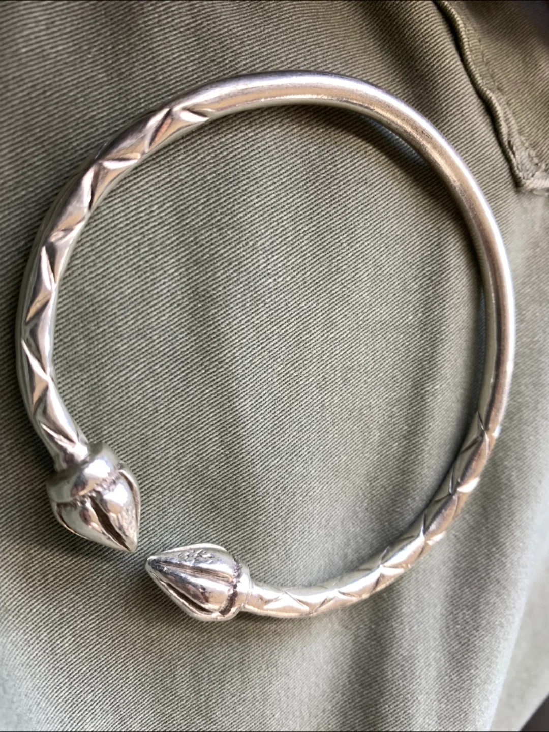 Torque Cuff Bracelet in Sterling Silver thumbnail