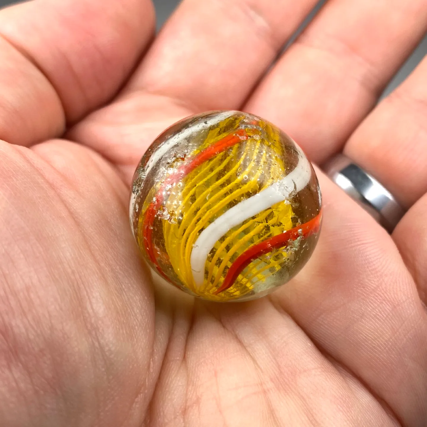 Large Antique Handmade Marble thumbnail
