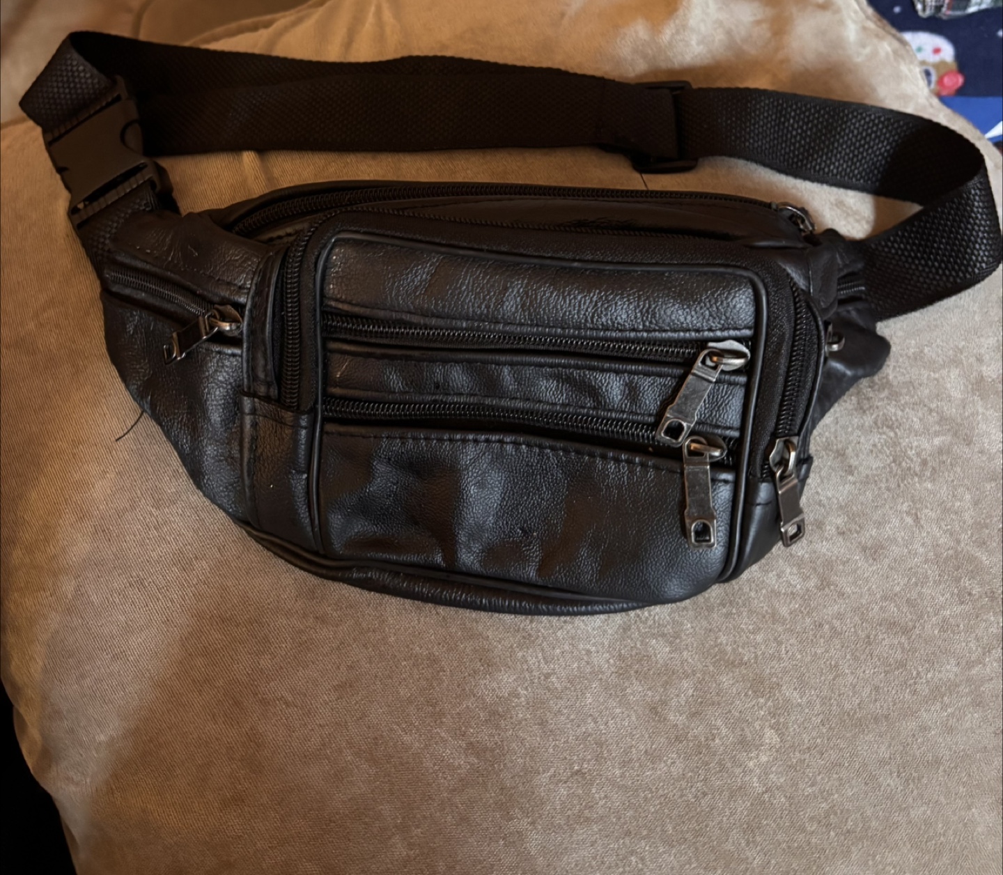 Black Leather Fanny Pack - photo 2