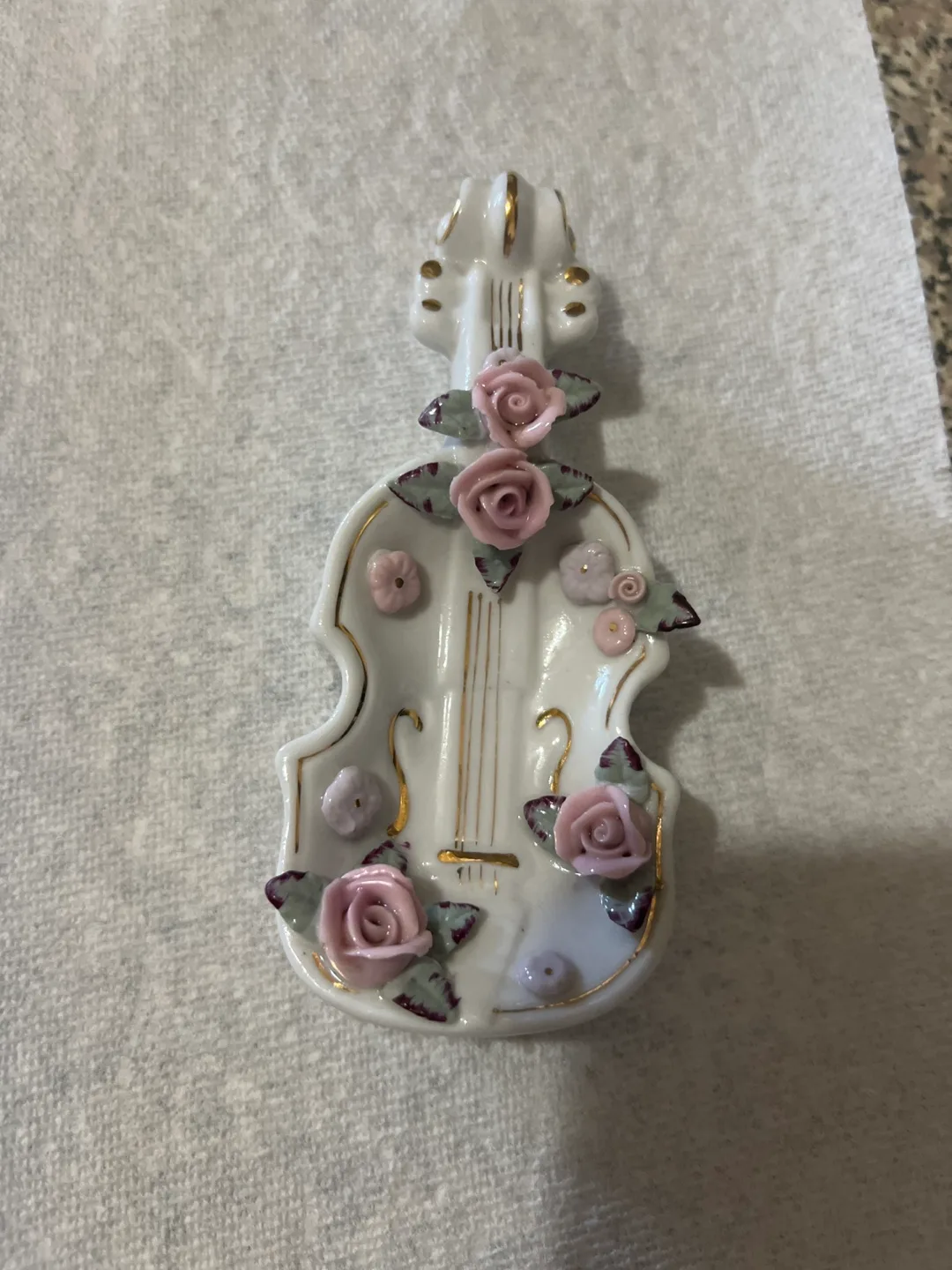 Vintage Ceramic Violin Figurine - Made in Japan thumbnail