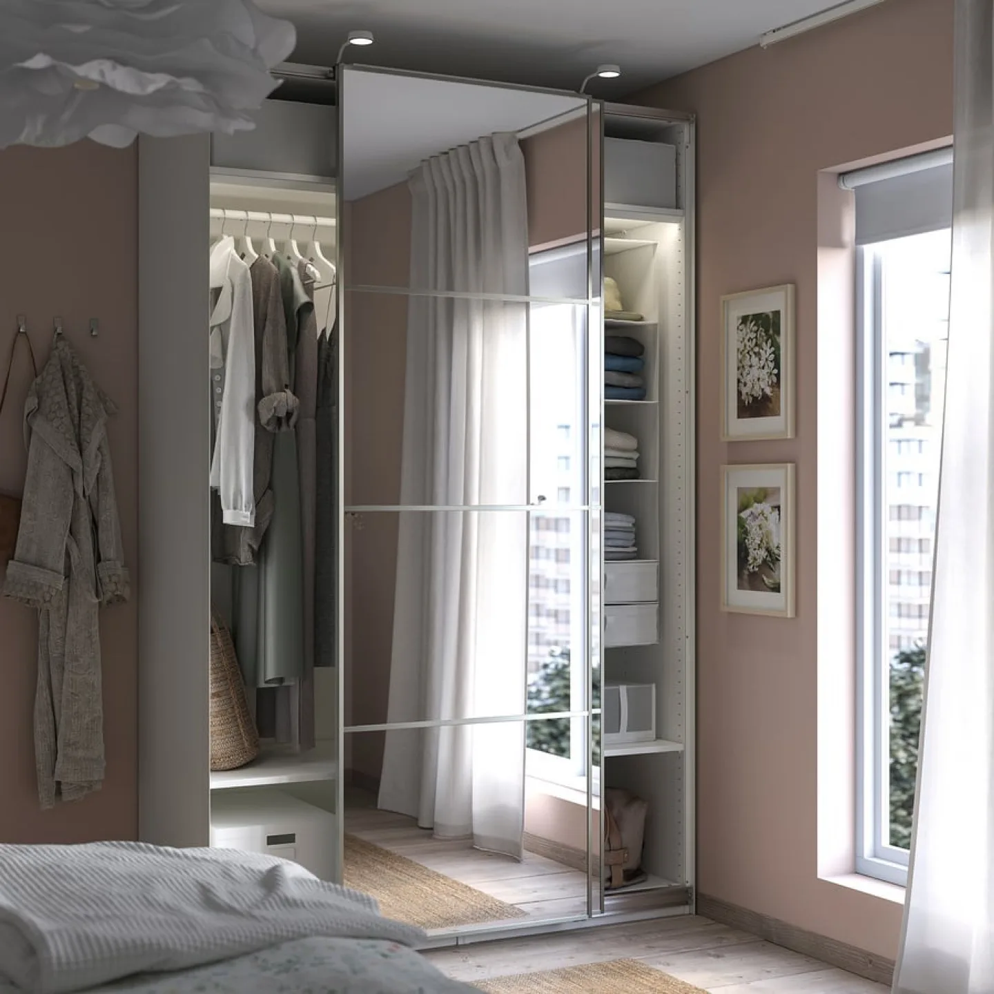 IKEA PAX Wardrobe with Mirror Doors thumbnail