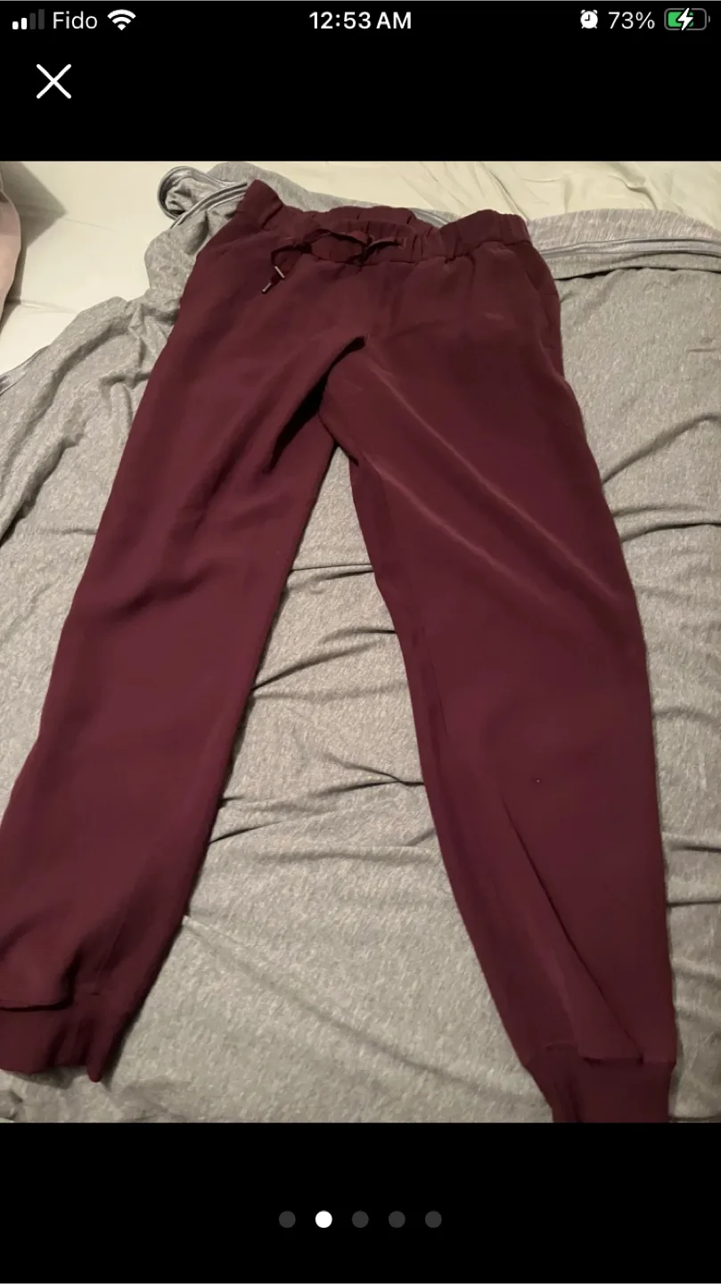 Lululemon Maroon pants Size 6 image indicator(2)