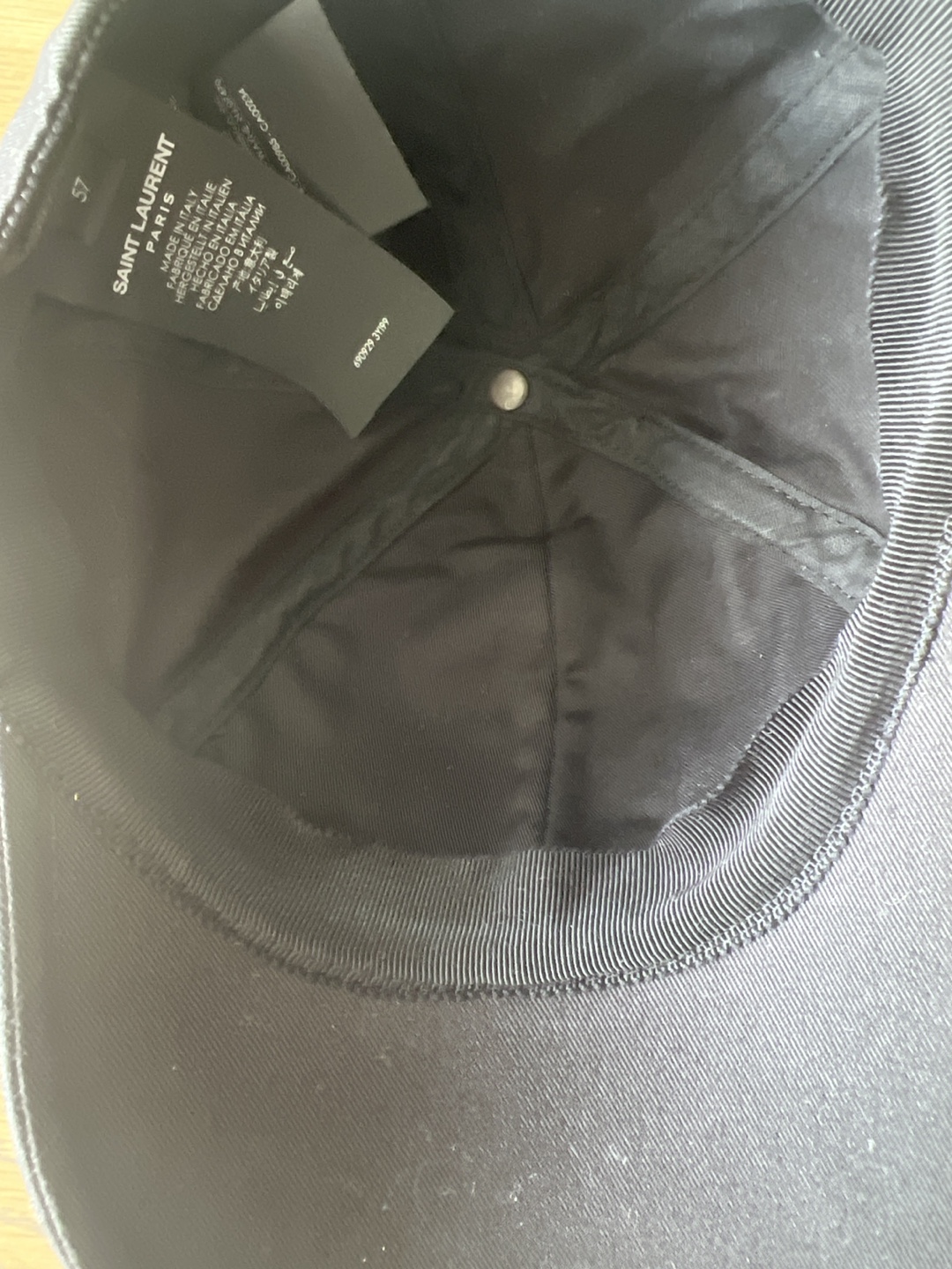 Saint Laurent Paris Black Cap - Size L - photo 3