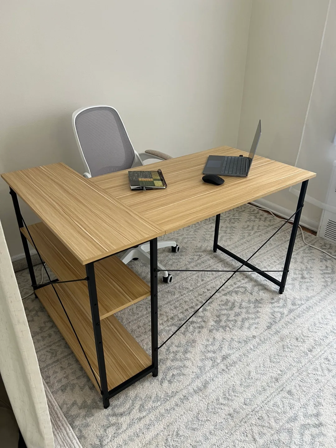 L-Shaped Desk with Shelves thumbnail
