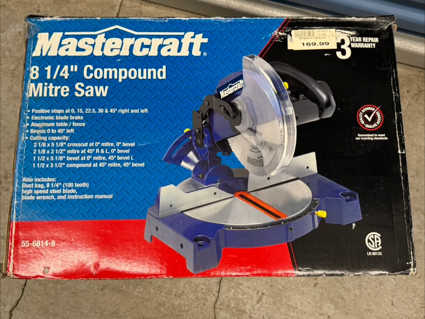 Mastercraft 8 1/4" Compound Mitre Saw thumbnail