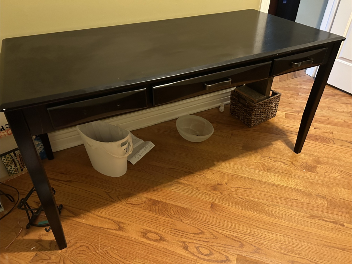 Black Desk & Drawer Set