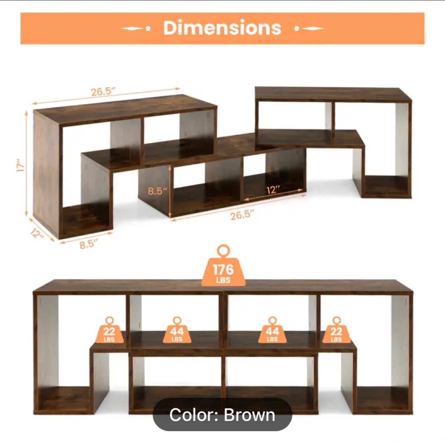 Brown TV Stand Entertainment Unit - photo 4