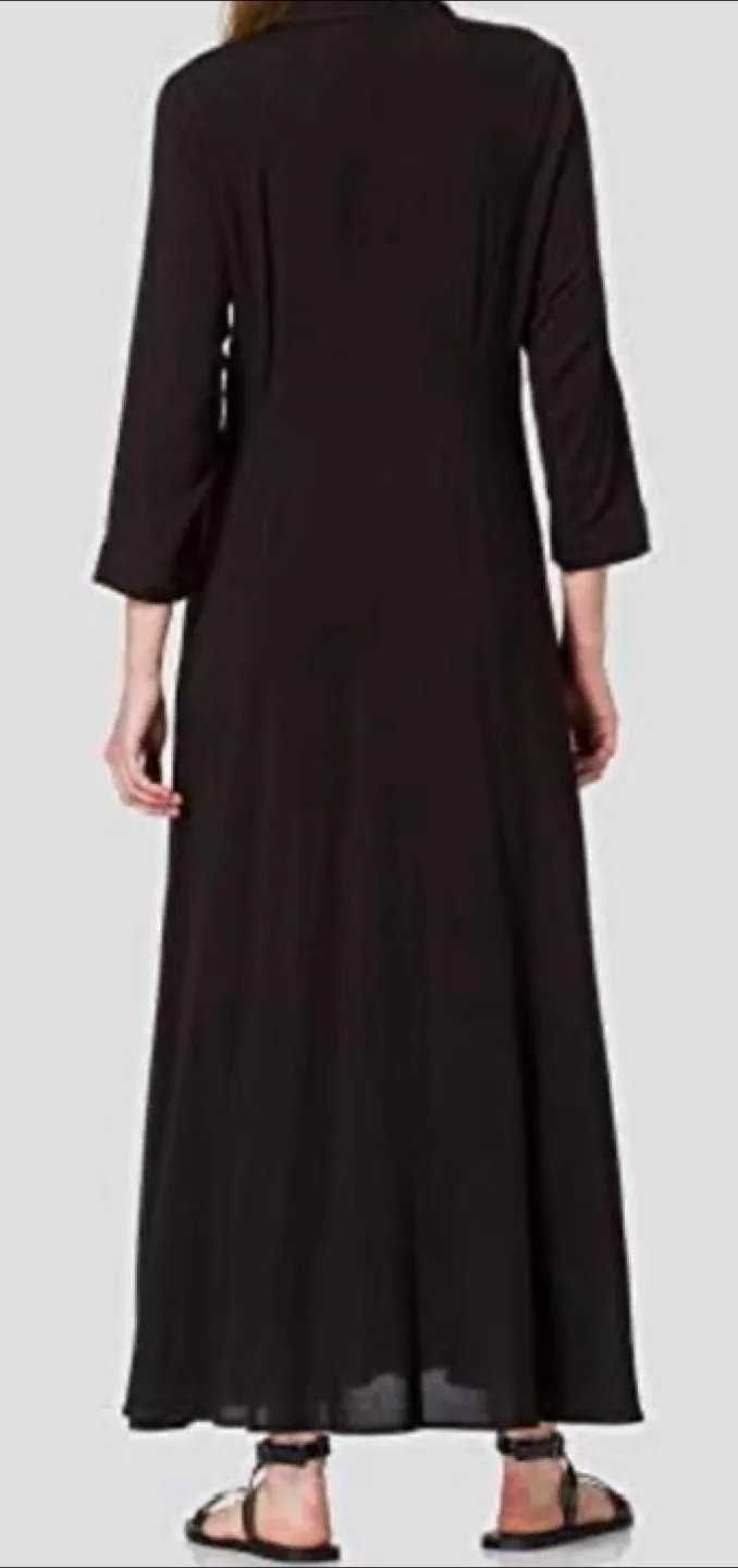 Y.A.S Yassavanna Black Long Shirt Dress - Size L image indicator(2)