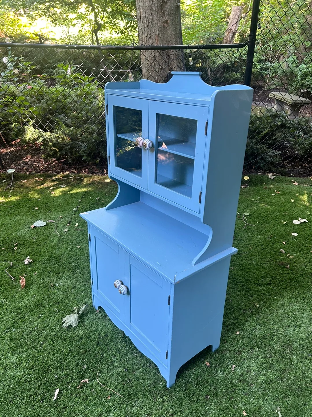 Blue Hutch Cabinet