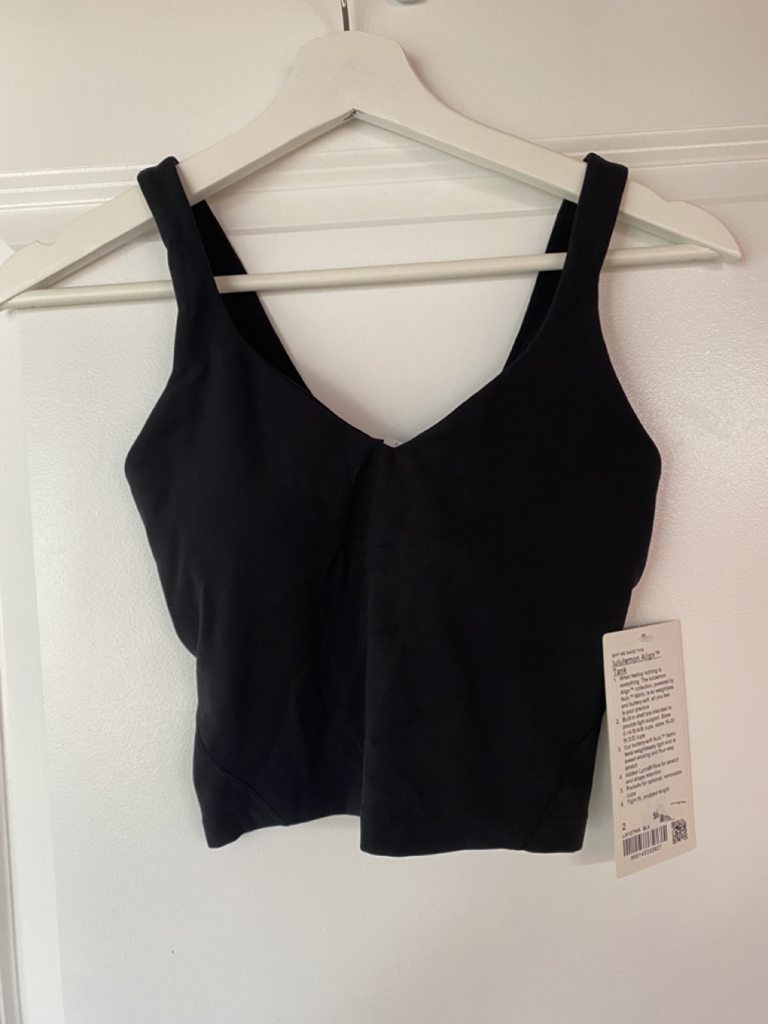 NEW! Black Lululemon Align Tank Top, Size 2, Black