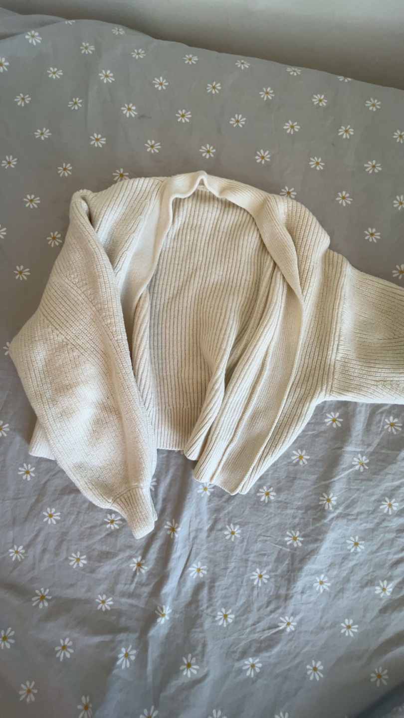 Cropped White Sweater