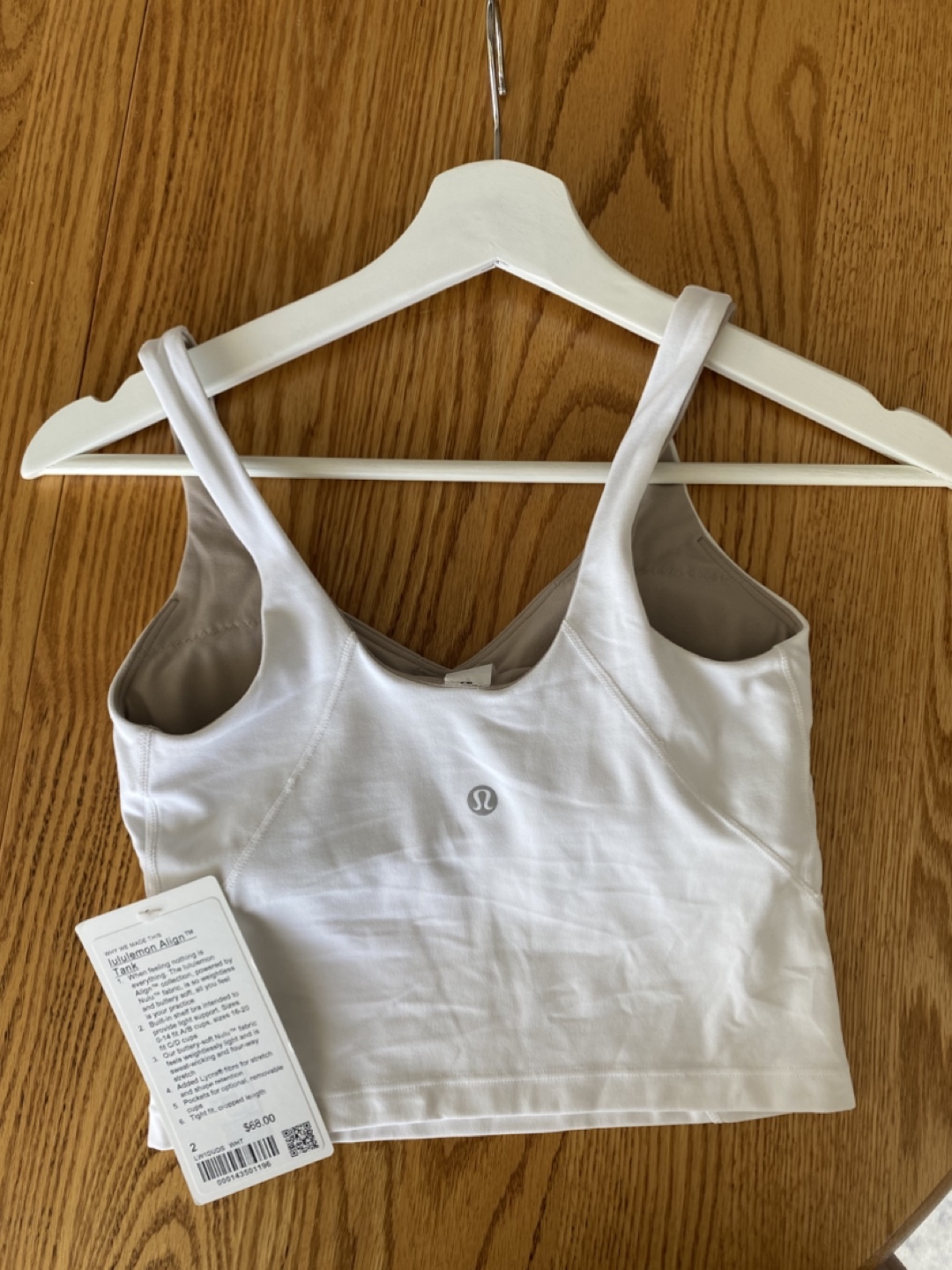 NEW! White Lululemon Align Tank - Size 2 - photo 3